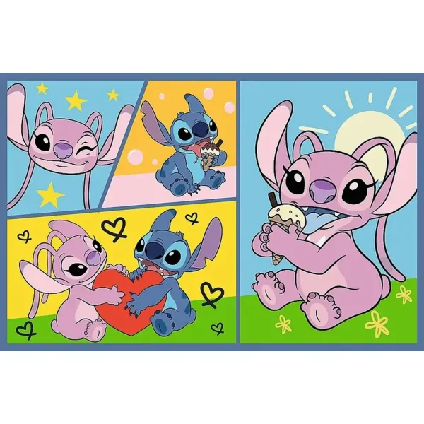 Puzzle 2x70 piese cu Stitch și prietenii - Trefl imaginea 3