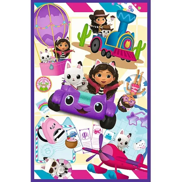 Puzzle 3x80 piese Zile colorate ale casei de păpuși Gabi - Trefl imaginea 4