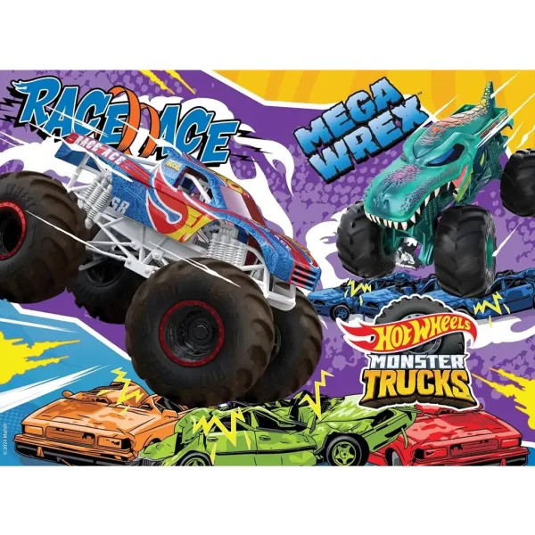 Puzzle Hot Wheels Monster Trucks, 48 de piese, 35x25 cm - Lisciani imaginea 2