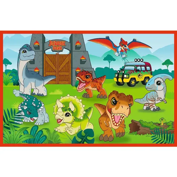 Puzzle Jurassic World cu dinozauri mici 2x24 piese - Trefl imaginea 2