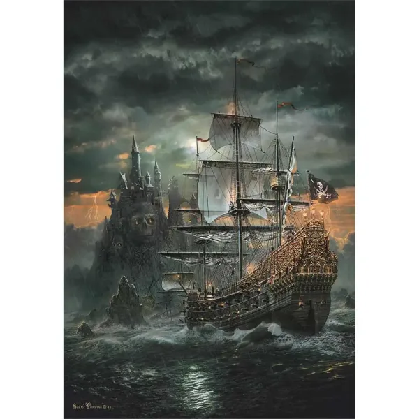 Puzzle cu tematică de corabie pirat, 1500 piese, HQC, 59,5x84,5cm - Clementoni imaginea 2
