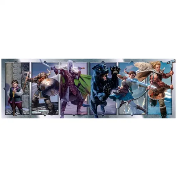 Puzzle panoramică de 1000 de piese Dungeons & Dragons cu poster - Clementoni imaginea 2
