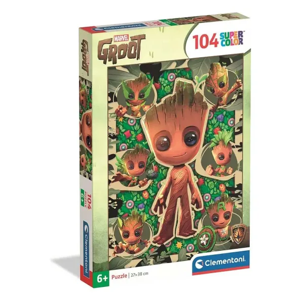 Puzzle supercolor de 104 piese cu Groot din Gardienii Galaxiei - Clementoni imaginea 1
