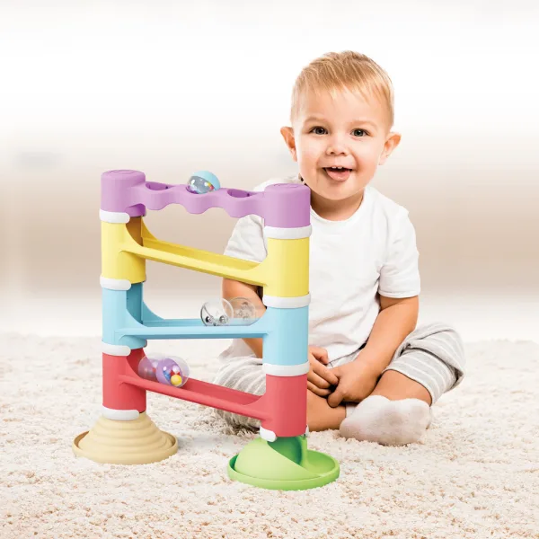 Quercetti: Migoga Tower Eco set de joc cu pistă de bile, 17 piese imaginea 3