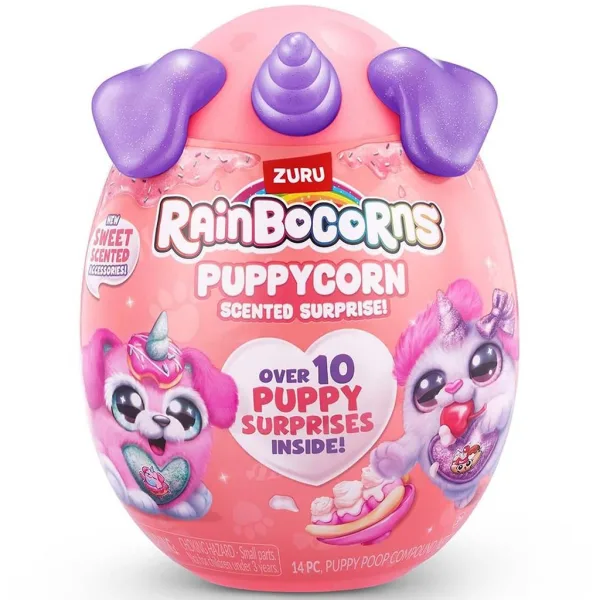 Rainbocorns: Pocket Puppycorn surpriză jucărie de pluș cu cățeluși parfumați în mai multe variante 1buc imaginea 1