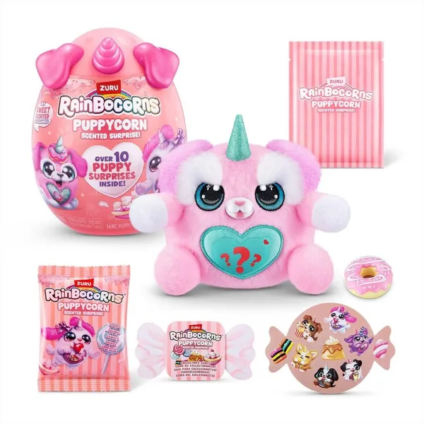 Rainbocorns: Pocket Puppycorn surpriză jucărie de pluș cu cățeluși parfumați în mai multe variante 1buc imaginea 10