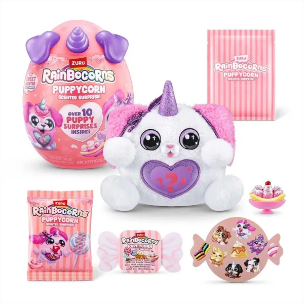 Rainbocorns: Pocket Puppycorn surpriză jucărie de pluș cu cățeluși parfumați în mai multe variante 1buc imaginea 11