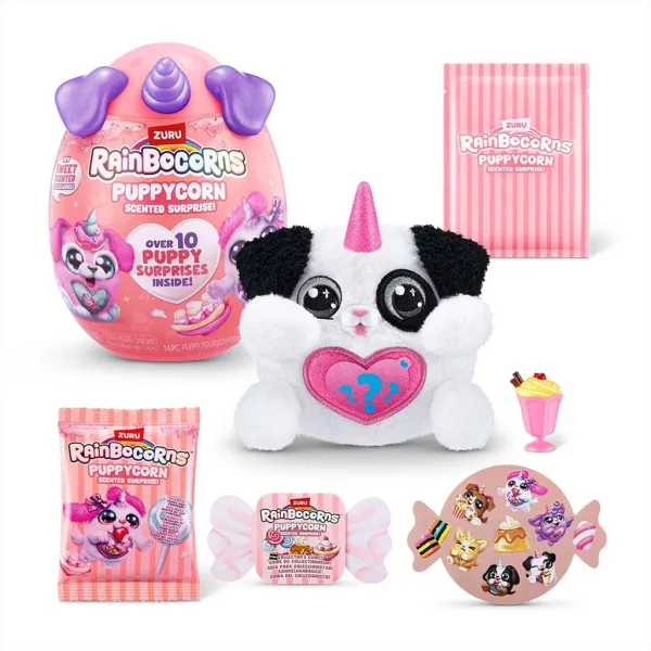 Rainbocorns: Pocket Puppycorn surpriză jucărie de pluș cu cățeluși parfumați în mai multe variante 1buc imaginea 12