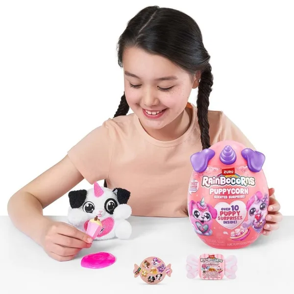 Rainbocorns: Pocket Puppycorn surpriză jucărie de pluș cu cățeluși parfumați în mai multe variante 1buc imaginea 5