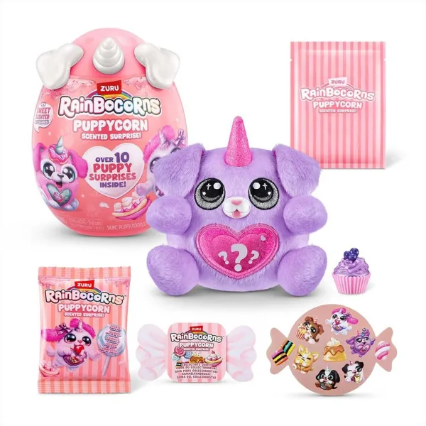 Rainbocorns: Pocket Puppycorn surpriză jucărie de pluș cu cățeluși parfumați în mai multe variante 1buc imaginea 6