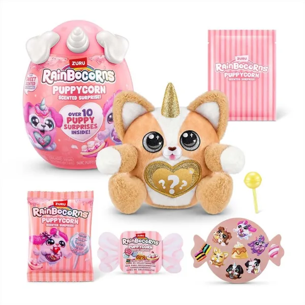 Rainbocorns: Pocket Puppycorn surpriză jucărie de pluș cu cățeluși parfumați în mai multe variante 1buc imaginea 8