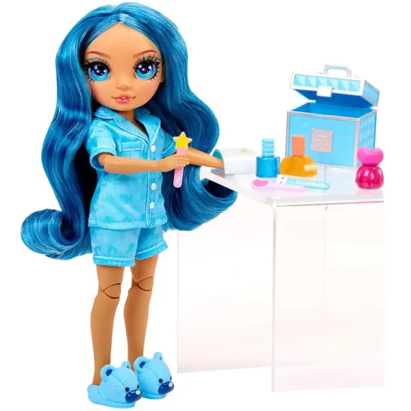 Rainbow High Jr: Petrecere în pijama păpușa de modă Skyler imaginea 3