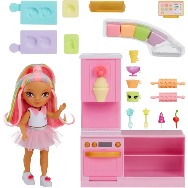 Rainbow High: Set de joacă Cofetărie cu păpușa Kandy Hart imaginea 2