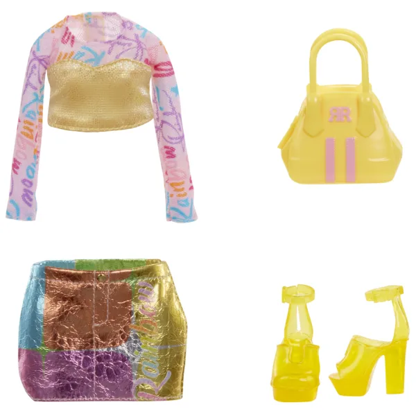Rainbow High: Stilul meu vestimentar Sunny Madison păpușă fashion cu accesorii imaginea 3