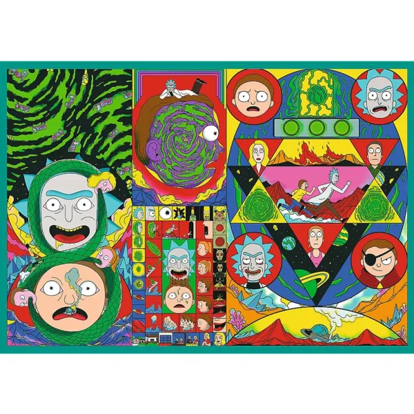Rick și Morty Aventuri Nebune puzzle 4x250 piese - Trefl imaginea 5