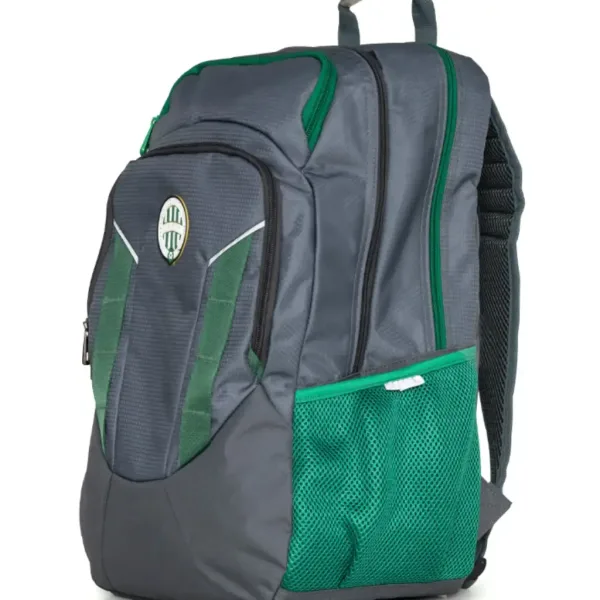 Rucsac mare gri de școală cu emblema Fradi imaginea 3