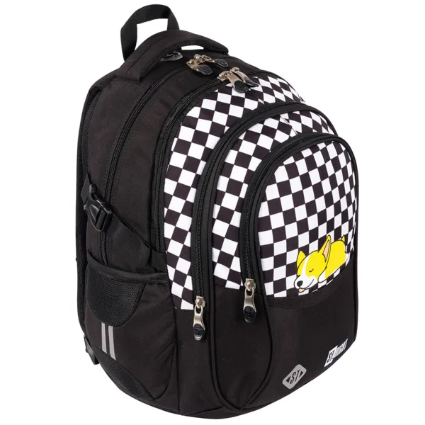 Rucsac școlar St.Right Sleepy Corgi, BP01 43x32x21cm imaginea 1