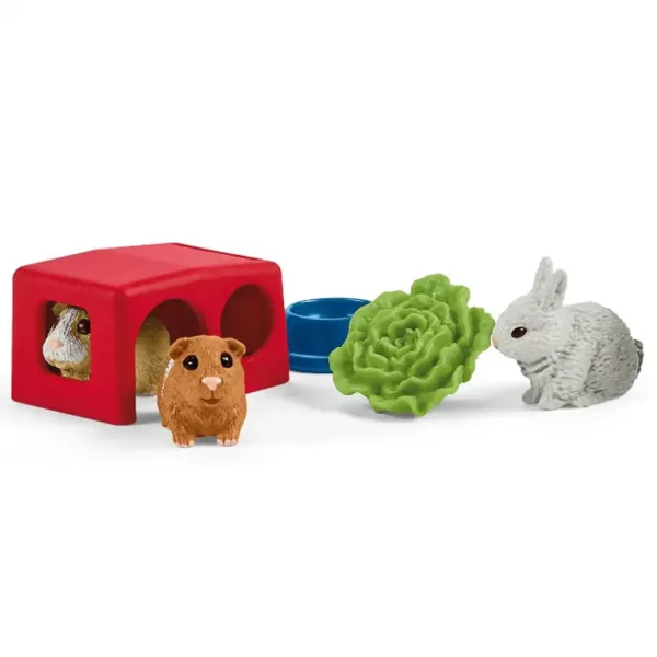 Schleich: Farm World - Set de joacă pentru iepuri și porcușori de Guineea imaginea 3