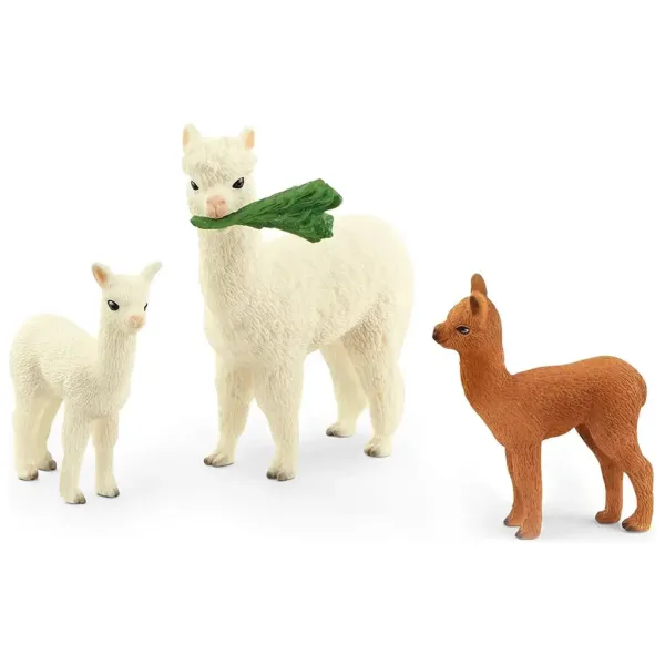 Schleich: Wild Life - Set figurine familie de alpaca (42544) imaginea 2