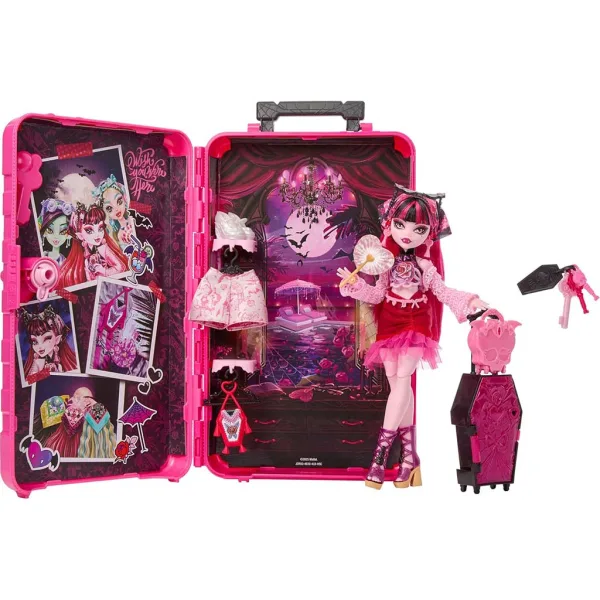 Secretele Monstruos de Buni Prieteni Monster High: Călătorie înfiorătoare Draculaura păpușă - Mattel imaginea 4