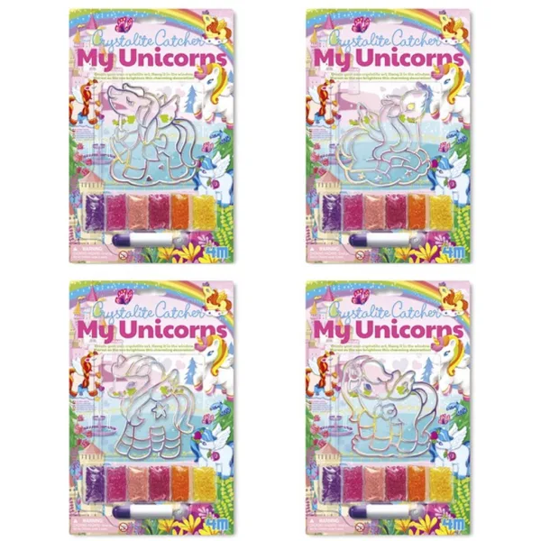 Set creativ pentru realizarea unei imagini cu cristale – unicorn, în mai multe variante, 1 buc. imaginea 1