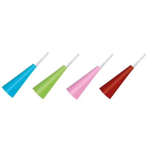 Set de 4 trompete mici colorate pentru petrecere imaginea 1