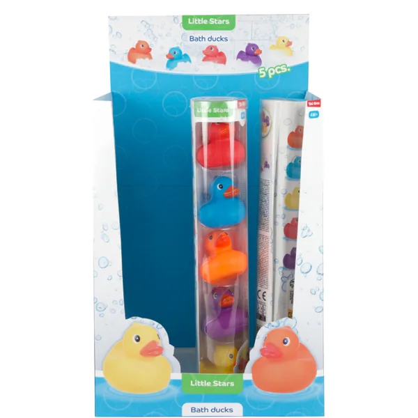 Set de 5 rățuște de baie colorate Little Stars imaginea 1