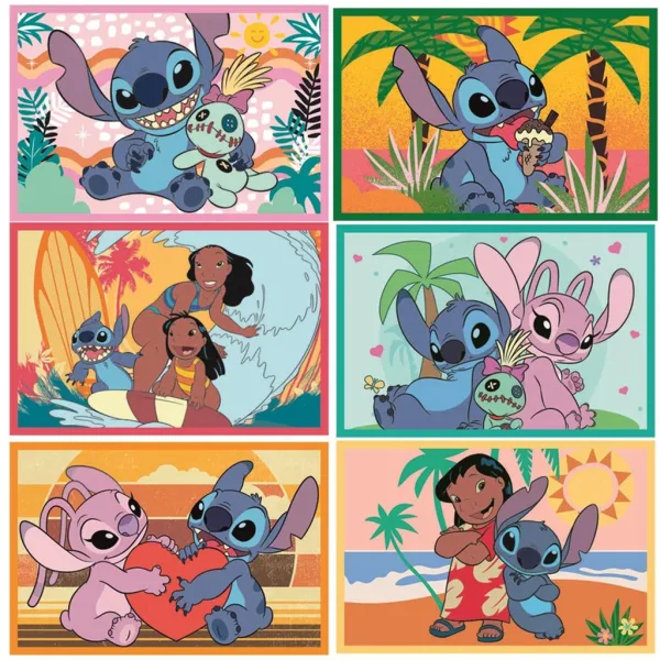 Set de 6 cuburi de poveste Stitch - Clementoni imaginea 2