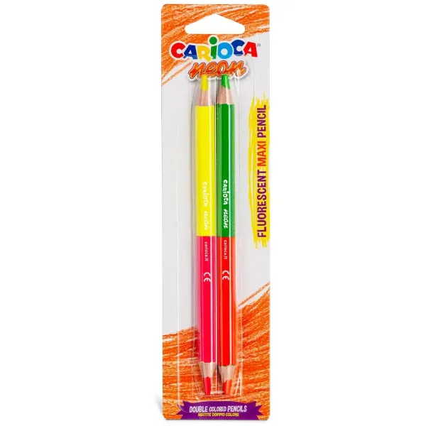 Set de creioane colorate maxi Neon cu două capete, 2 bucăți - Carioca imaginea 1
