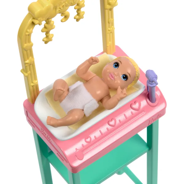 Set de joacă Barbie medic pediatru cu păr șaten - Mattel imaginea 4