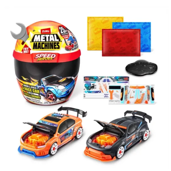 Set de joacă surpriză Metal Machines Speed Heroes în cască imaginea 4