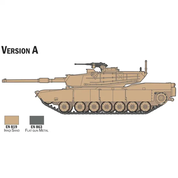 Set de machete Italeri 1/72 M1 Abrams tank imaginea 3