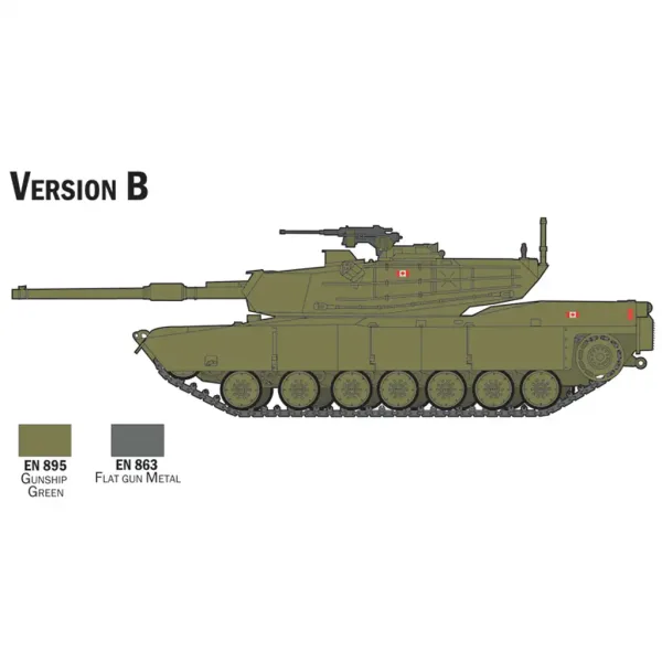 Set de machete Italeri 1/72 M1 Abrams tank imaginea 4