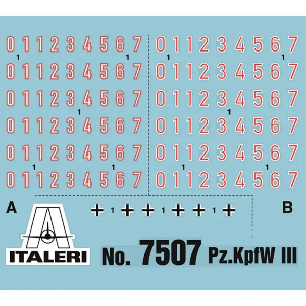 Set de machete Italeri 1/72 Pz.Kpfw. III Ausf. J tanc, 2 bucăți imaginea 2