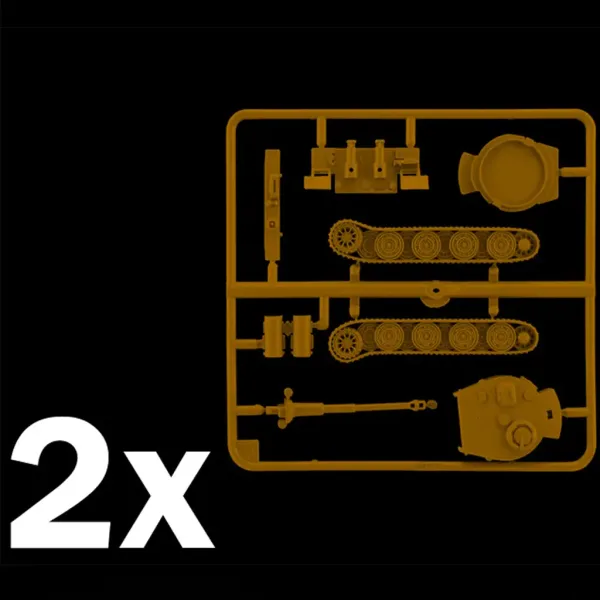 Set de machete Italeri 1/72 Pz. Kpfw. VI Tiger I Ausf. E Tigris tank, 2 bucăți imaginea 6