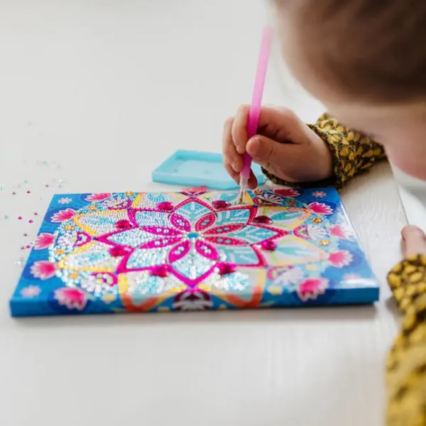 Set de pictură cu diamante mandala lotus imaginea 2