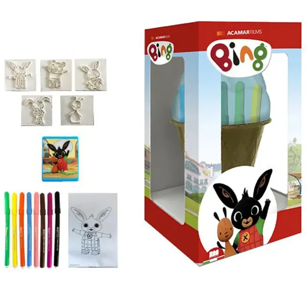 Set de ștampile Bing și prietenii într-un recipient în formă de înghețată - Multiprint imaginea 1