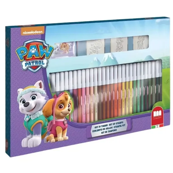 Set de ștampile cu 36 de piese Patrula Cățelușilor cu cariocă - Multiprint imaginea 1