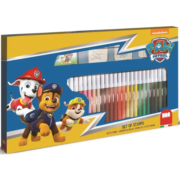 Set de ștampile Patrula Cățelușilor cu 36 de carioci - Multiprint imaginea 1