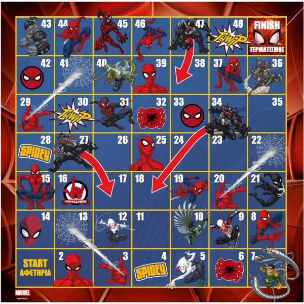 Spiderman: Joc de societate cu Șerpi și Scări imaginea 2