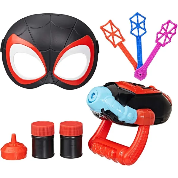 Spidey and His Amazing Friends Waterwebs Miles Morales suflător de bule - Hasbro imaginea 2