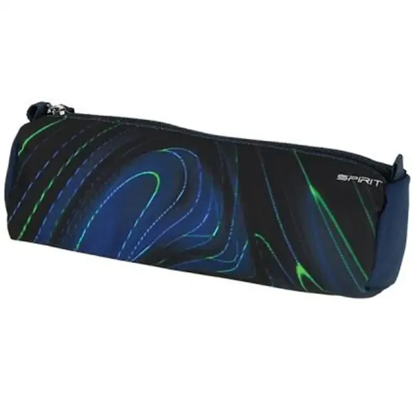 Spirit: Blue Stripes dungi albastre-verzi pe fundal negru ghiozdan, rucsac set de 4 bucăți 41x20x32cm imaginea 5
