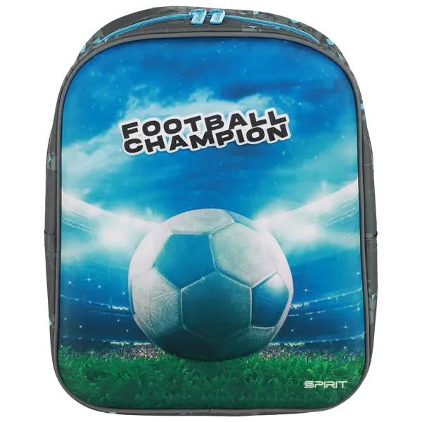 Spirit: Football Champion rucsac pentru grădiniță cu model 3D rotunjit, 30x25x12cm imaginea 3