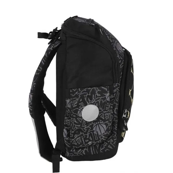 Spirit: Geantă școlară/rucsac cu imprimeu de baschet, set de 4 piese, 32x19x44 cm imaginea 2