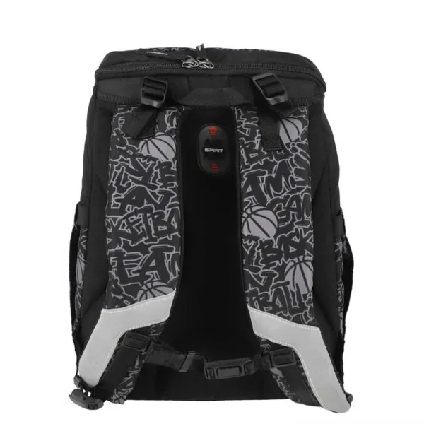 Spirit: Geantă școlară/rucsac cu imprimeu de baschet, set de 4 piese, 32x19x44 cm imaginea 3