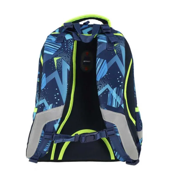 Spirit: Rucsac/ghiozdan școlar rotunjit cu imprimeu 3D fotbal, 34x26x44 cm imaginea 3