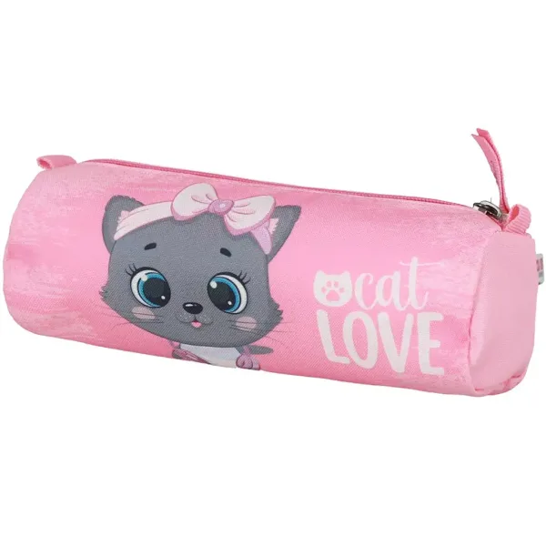 Spirit: Rucsac școlar cu pisică gri, set de 5 bucăți 38x17x28cm imaginea 6