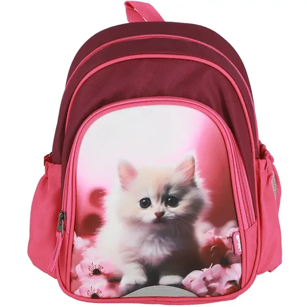 Spirit: Rucsac școlar rotunjit cu model pisicuță Kitty, 24x13x31cm imaginea 3