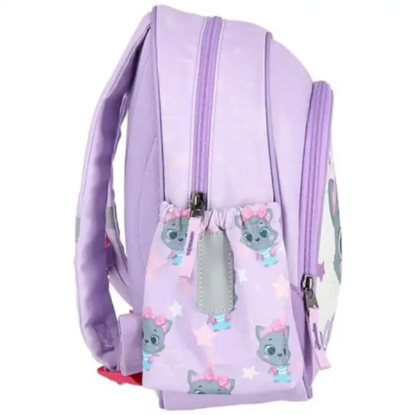 Spirit: Rucsac școlar rotunjit cu pisicuță gri Kitty, 31x13x24cm imaginea 2