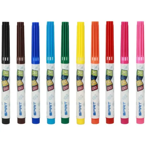 Spirit: Set de 10 carioci lavabile pentru bebeluși, colorate imaginea 2